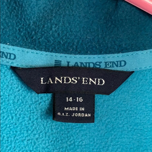 Lands end turquoise fleece vest! - Picture 3 of 4